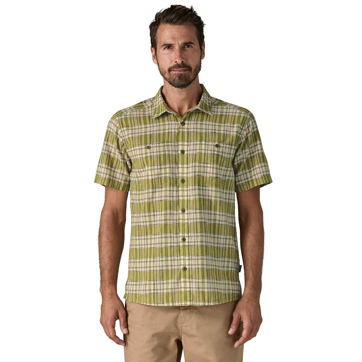 Patagonia Back Step Shirt Men's in Sunlight Graze Green